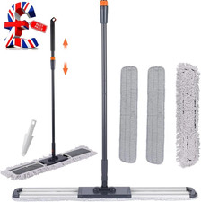 36" Large Wrestling Mat Mop Commercial Dust Mops for Floor Cleaning Push Mop wit