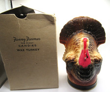 Vintage Fanny Farmer Wax Turkey Candy Contain...
