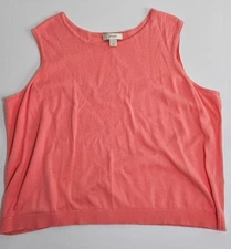 Womens- cj banks- 2x sweater vest- coral