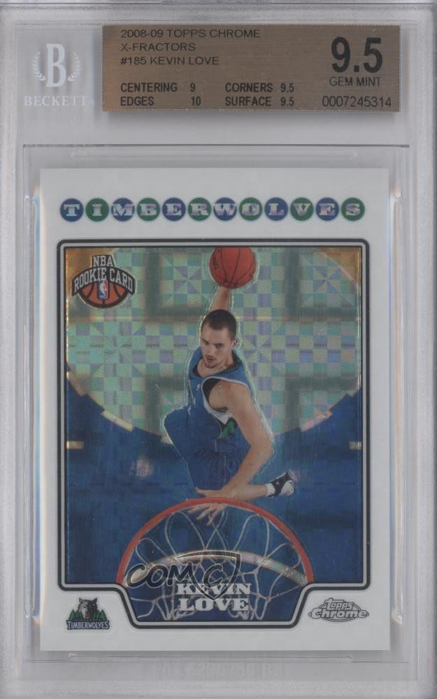 2008-09 Topps Chrome X-Fractor 164/288 Kevin Love #185 BGS 9.5 GEM MINT 0k8