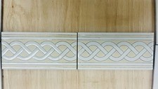 Cream Hand Painted Mediterranean Border Tile B17-Q