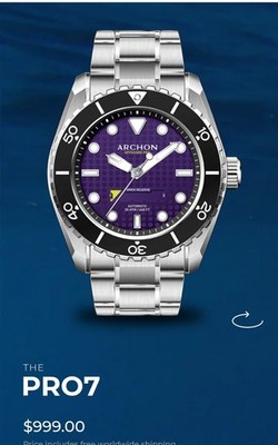$999 RETAIL!   ARCHON Offshore Watch ~ Pro7 ~ Diver ~ Spring Drive Auto Movemnt