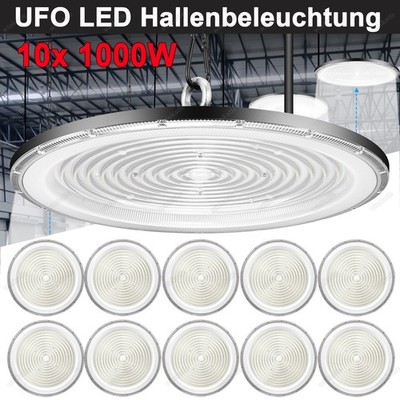 10X UFO LED Hallenbeleuchtung 1000W Industrielampe High bay Hallenstrahler Lampe