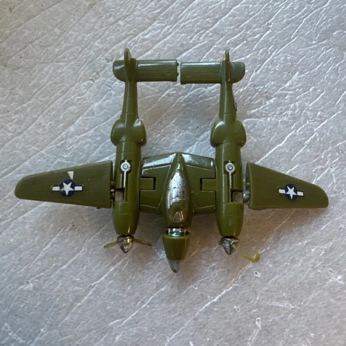 Vintage 1984 Bandai GOBOTS GO BOTS  BOLT P-38 Bomber 3.5" Tall