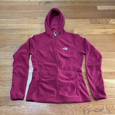 The North Face Womens Full Zip Fleece Hoodie Pink