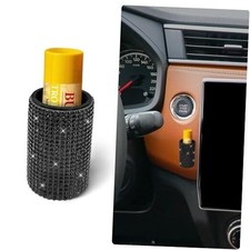 1 Pack Upright Car Chapstick Holder, Bling Insulating Lip Balm Black
