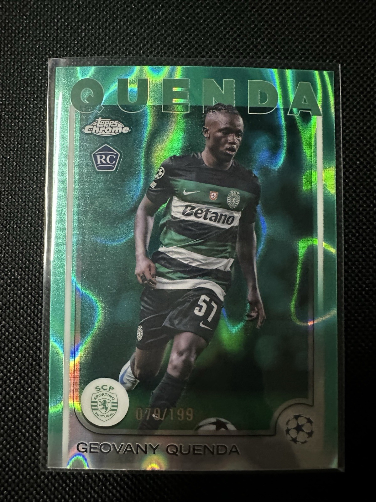 2024-25 Topps Chrome UCC- Geovany Quenda #108 Aqua Refractor /199