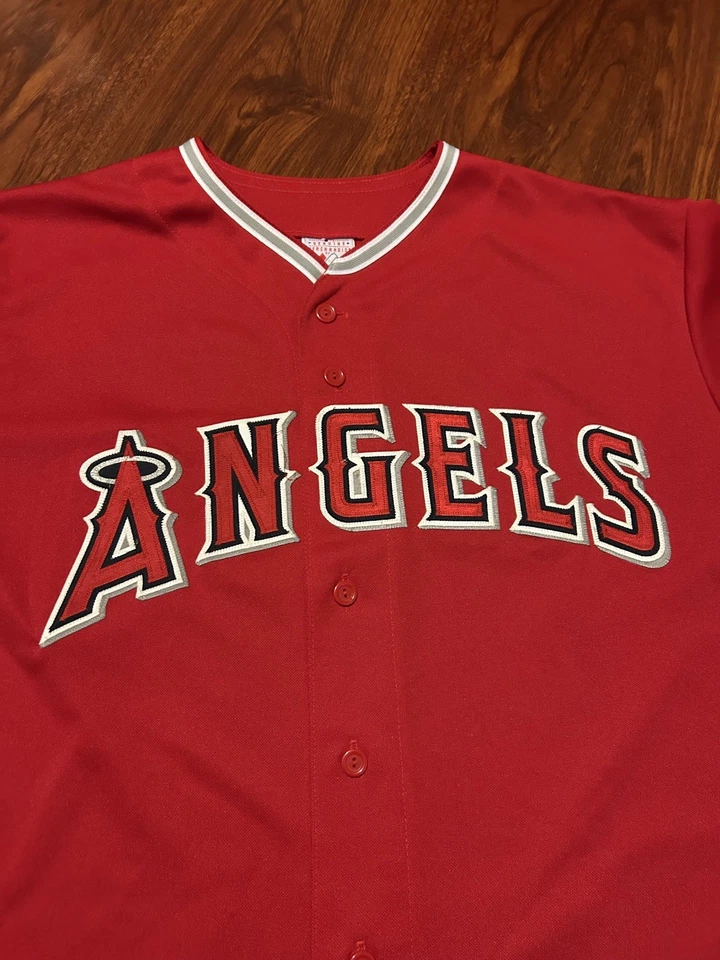Camiseta de béisbol roja de colección Majestic Anaheim Angels Los Angeles XL vintage  Foto 2 de 4