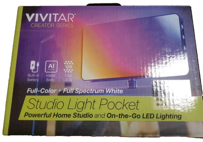 Vivitar Creator Series Full Color  Full Spectrum White Studio Light Pocket USB C