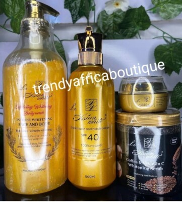 4pcAsian White Snail Mucin, Body Lotion, Shower Gel, Scrub & Face Cream Spf 40 
