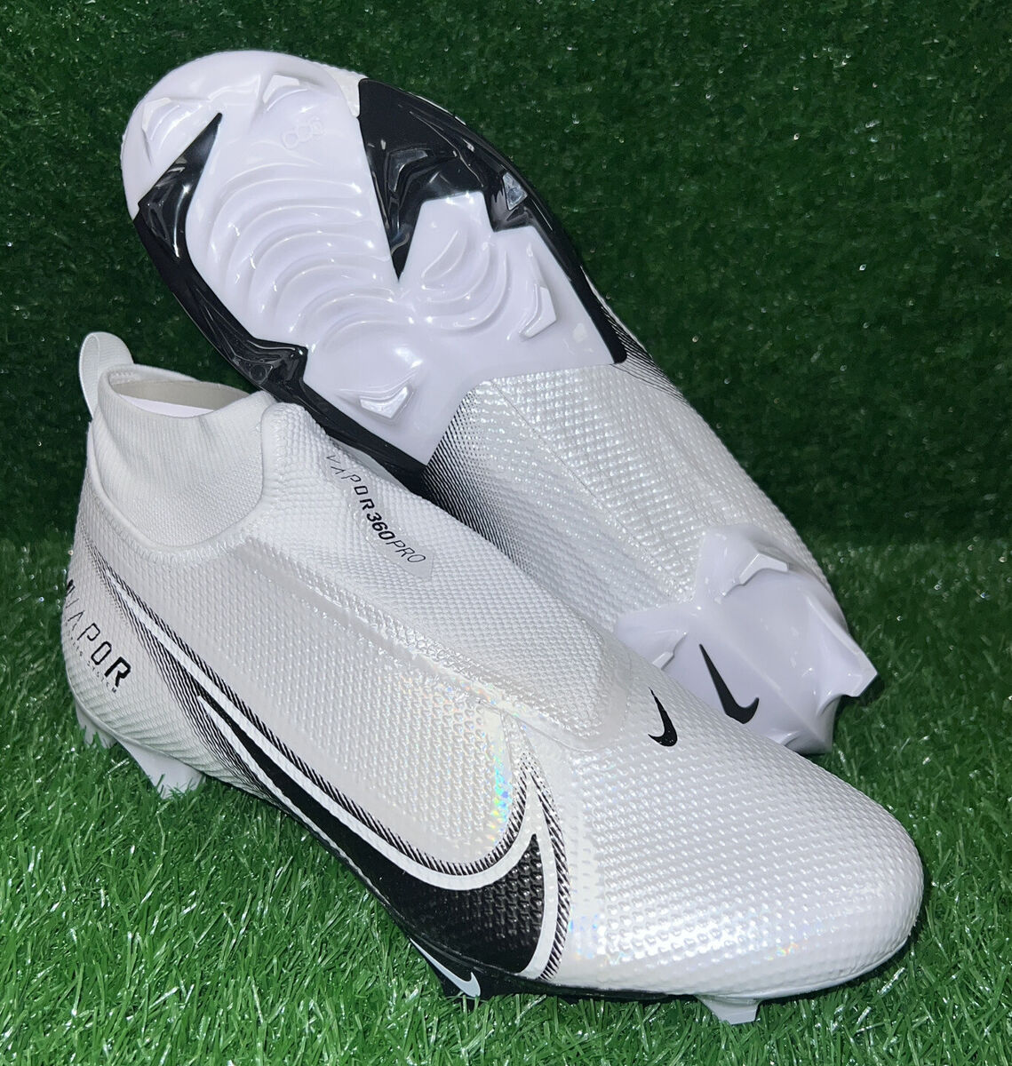 Nike Vapor Edge Pro 360 Football Cleats White Black Size 10 Nike Vapor Edge Pro 360 Football Cleats White Black Size 10