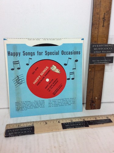 Vtg ESSO 6" Promo 33 Record Happy Songs for Special Occasions FORD-ALLEN SINGERS