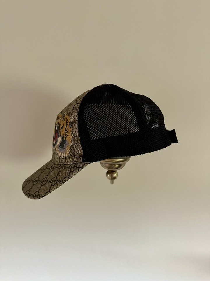 GUCCI Tiger Print GG Supreme Baseball Cap 100 AUTHENTIC MENS HAT eBay