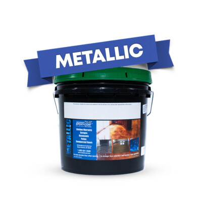 Metallic Half Epoxy Floor Coating Kit 150 sq. ft. MEDIUM BLUE Base Coat