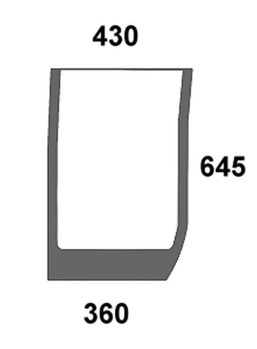 Frontscheibe unten rechts - Case 87530233,8730425. - Kabine Puma 