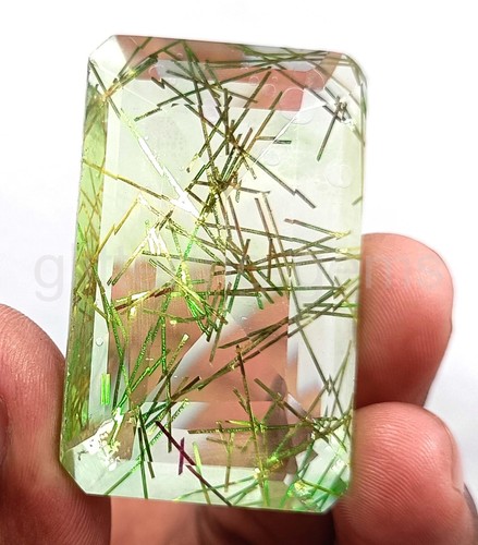 Rutilated Quartz Bi-Color 127.25Ct Emerald Cut IGL Certified Loose Gemstone 5JSA - Picture 6 of 6