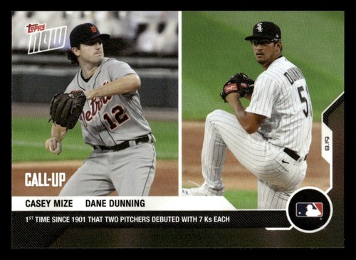 2020 Topps Now 129 Casey Mize / Dane Dunning