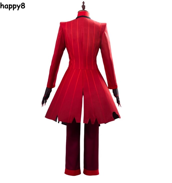 Hazbin Hotel Alastor Halloween Cosplay komplettes Outfit rote