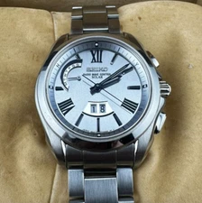 Seiko Brightz Men's Solar Quartz Watch Date Date 42mm SAGA083 8B43-0AF0