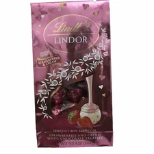 Lindt Lindor Strawberries And Cream White Chocolate Truffles LIMITED EDITION
