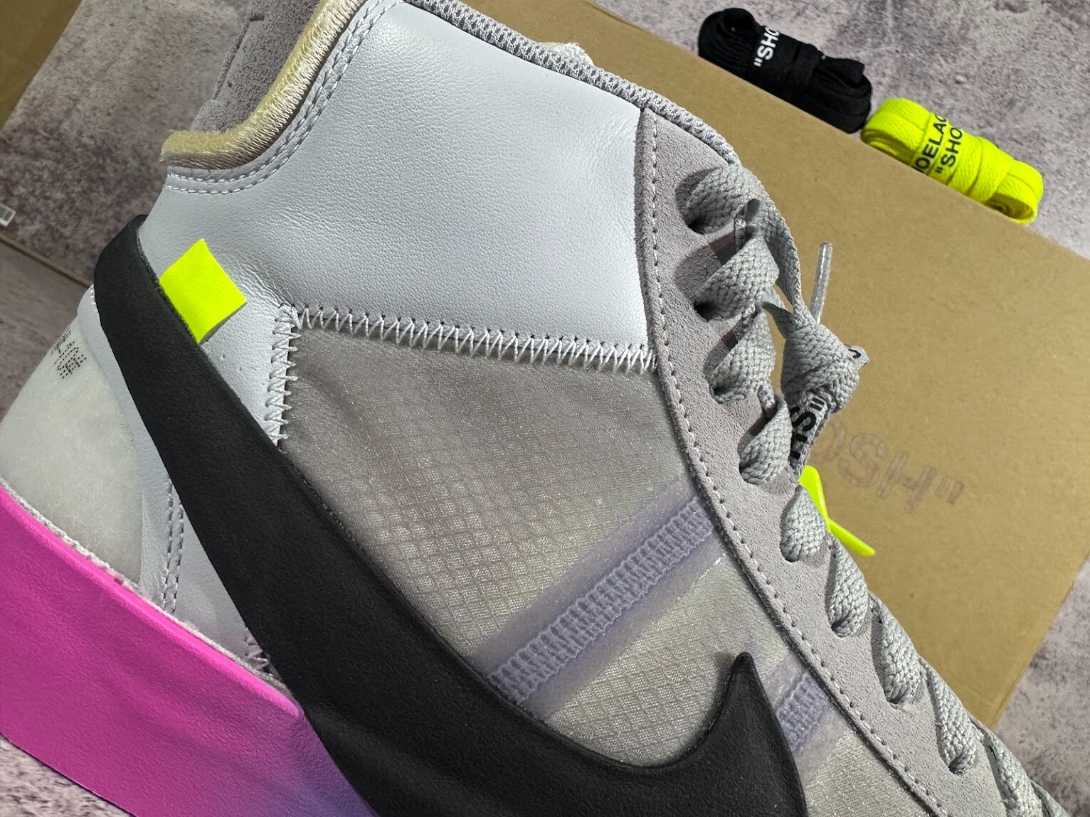 OFF WHITE X NIKE The 10: Nike Blazer Mid x Serena Williams × Off White AA3832 002 taglia 10M nuovo con scatola DS