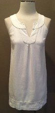 Ann Taylor Loft 2/P Sleeveless Clean Girl White 100% Cotton Tunic Dress