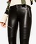 NWT ZARA FAUX LEATHER BIKER TROUSERS WITH ZIPS BLACK PANTS LEGGINGS - All size | eBay