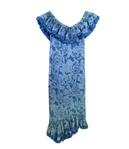Joan Anderson Princess Kaiulani Muumuu Dress Blue