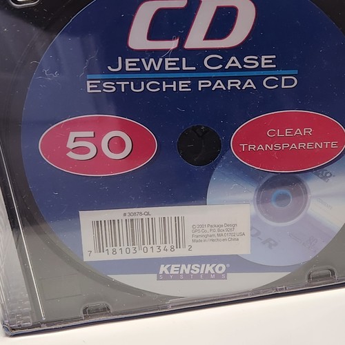 Kensiko Systems CD/DVD Slim 5mm Jewel Cases Compact Disc Storage Clear 50 pack - Picture 7 of 8