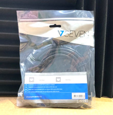 V7 RJ45 CAT-6 Patch Cable, Snagless Molded - V7CAT6UTP-03M-BLK-1E LOT OF 5 