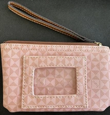 b.o.c Born Concept, Women's, Peach/Pink Brown Wristlet Small 7 X 4 Front Pocket
