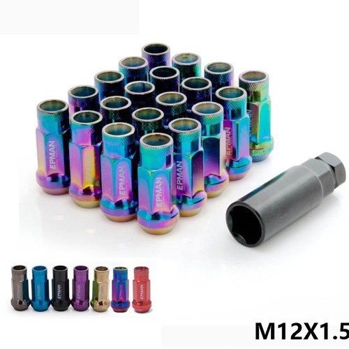 V48 M12X1.5 Steel Acorn Rim Extended Open End Wheel Racing Lug Nuts Neo ...