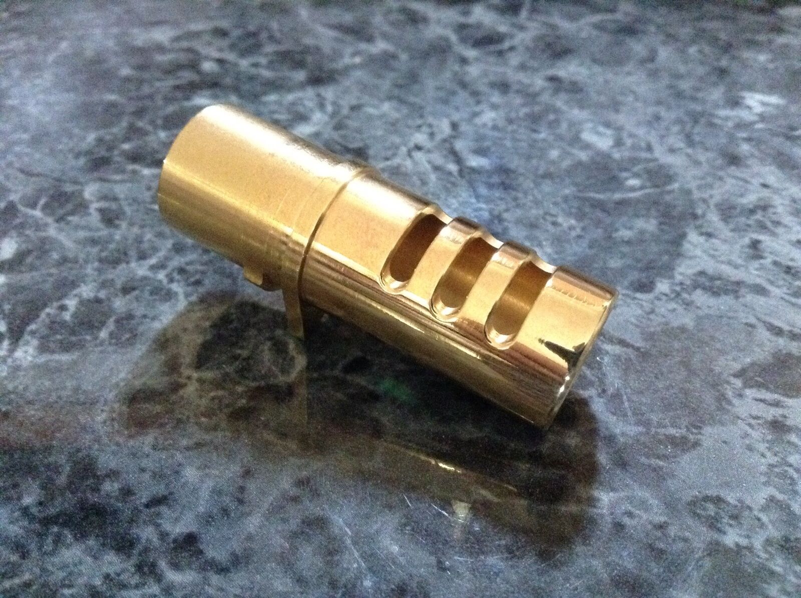 1911 .45 Stainless Steel 24k gold plated Muzzle Brake MADE IN USA