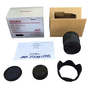 SIGMA UC ZOOM 28-105mm F4-5.6 Lens K-PR w/ Box and Instructions