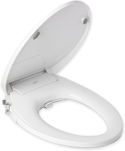 Dual Nozzle Manual Bidet Toilet Seat for Elongated Toilets with Soft Close Seat