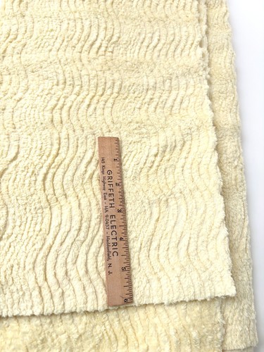 Light Yellow Wavy Cotton Chenille Fabric, Almost 2 yards, 60" wide Yardage - Picture 5 of 5
