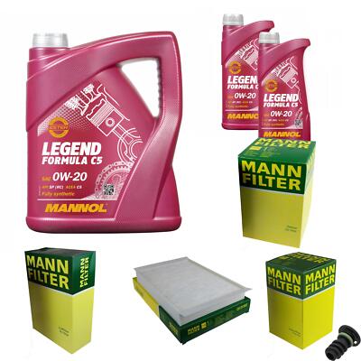 MANN Inspektionspaket 7 L MANNOL Legend Formula C5 0W-20 für Mercedes E-Klasse