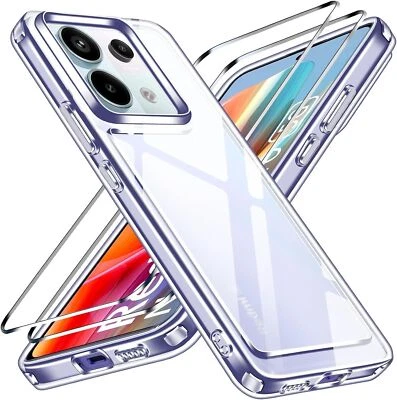Xiaomi Redmi Note 13 / Pro + 5G 2x Schutzglas Handyhülle Bumper Panzerfolie Case