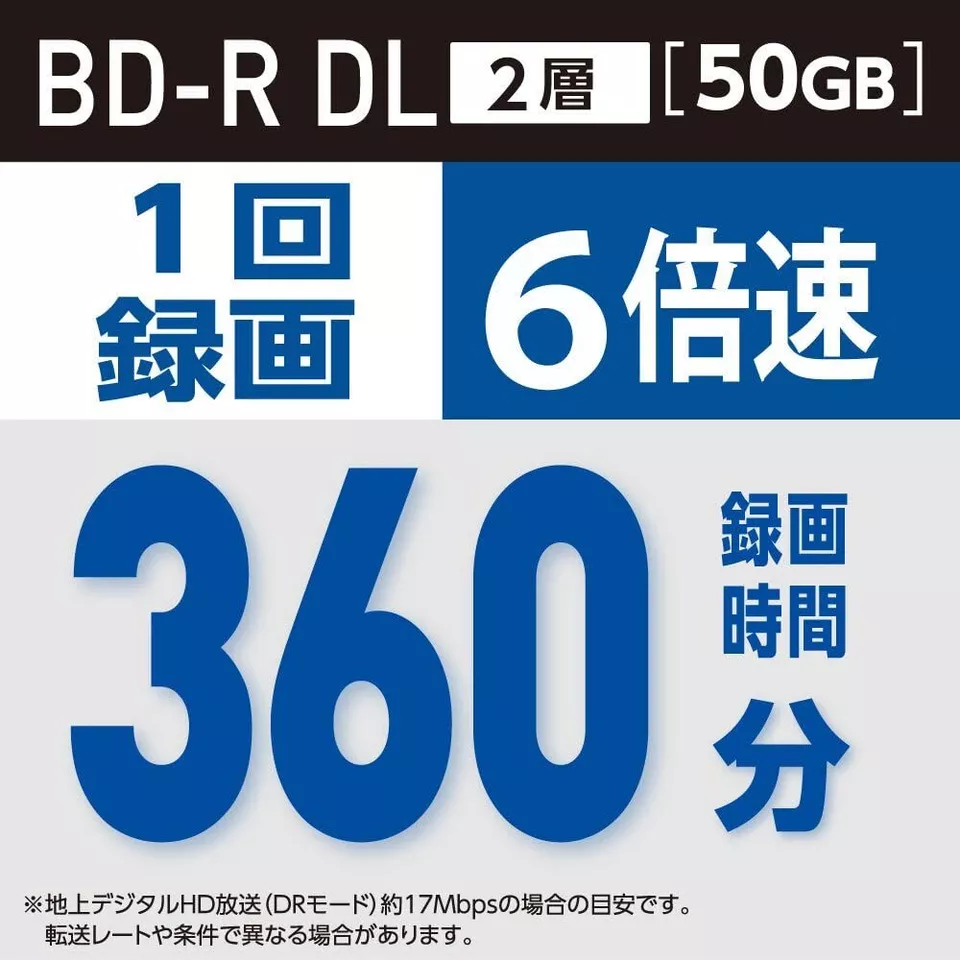 Verbatim Blank Blu-ray Discs 50GB BD-R DL 4x 6x bluray From Japan Japan - Image 4 of 4