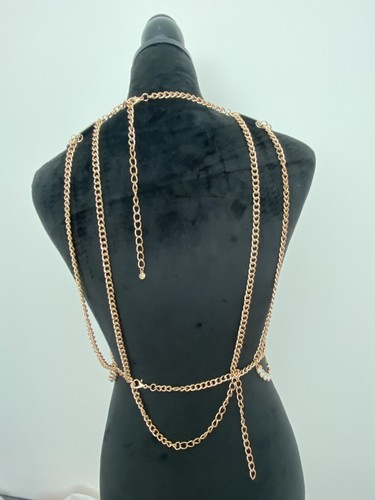 NEU MIT ETIKETT KRISTALL KETTE VERZIERT TOP ONE SIZE - Bild 4 von 4