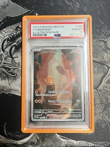 Pokémon Charmander Illustration Rare Holo 168/165 PSA 10 Scarlet & Violet 151 🔥