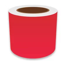 VNM SIGNMAKER FLURD-31028 Label Tape, Red, 4in W, For Mfr No. VnM8,  FLURD-31028