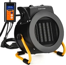 Greenhouse Heater with Thermostat, Outdoor Heaters for Patio, 3 Modes for PTC Ce