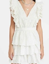 Love The Label - Ivory Ruffle Tiered Dress Size M