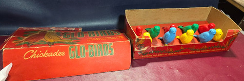 Glolite Noma Vintage Christmas C6 BIRD String Lights All Working - 1940S