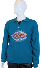 Vtg 1996 Super Bowl XXX Starter Pullover Jacket Teal Blue Mens M 23x29 Jimmy...