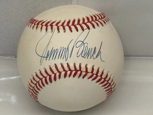 Johnny Bench Signed MLB NL Baseball (William D White) w/ Cube