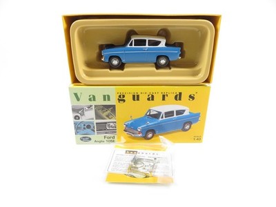1:43 Vanguards Ford Anglia 105E blue white D6