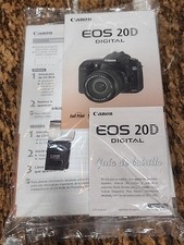 Canon EOS 20D Digital Camera Instruction Manual, Pocket Guide Sealed SPANISH