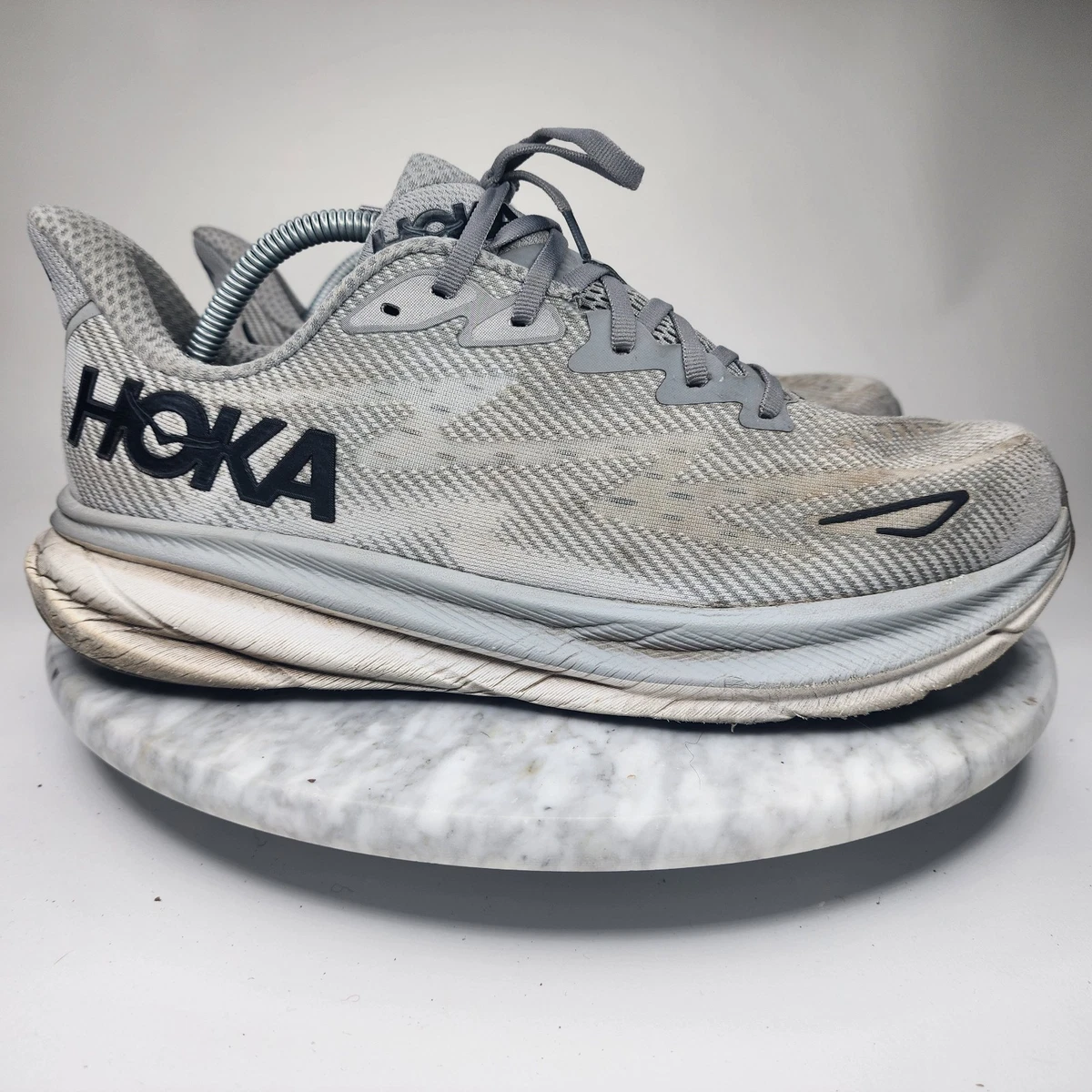 Hoka Clifton 9 Wide Harbor Mist Black Mens Running Shoes Cushioned Size 10.5 2E Hoka Men main image 4